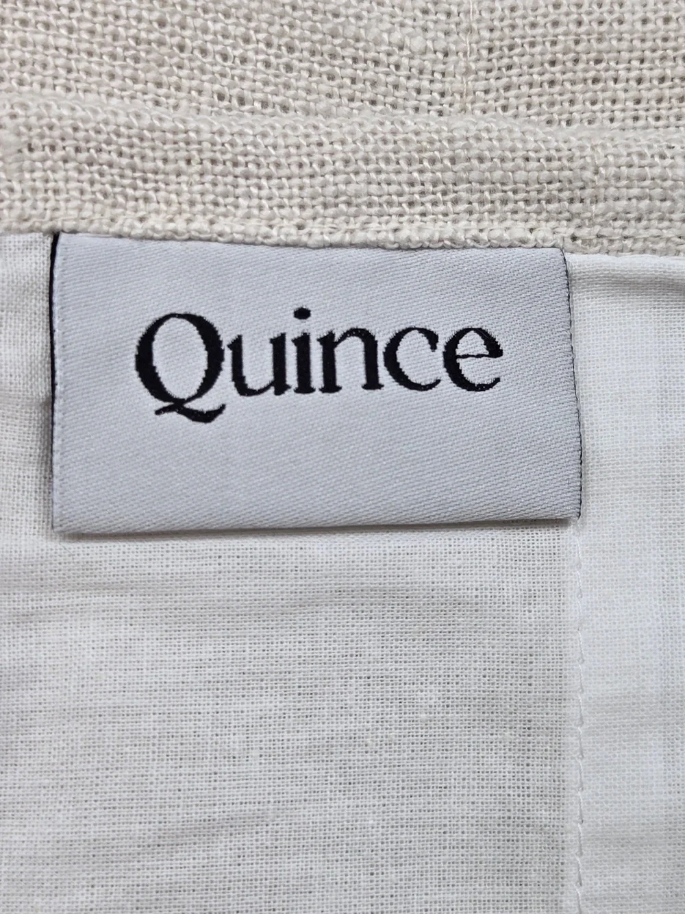 QUINCE Set Of 2 48x108 Heavyweight European Linen Curtains Sand 9878